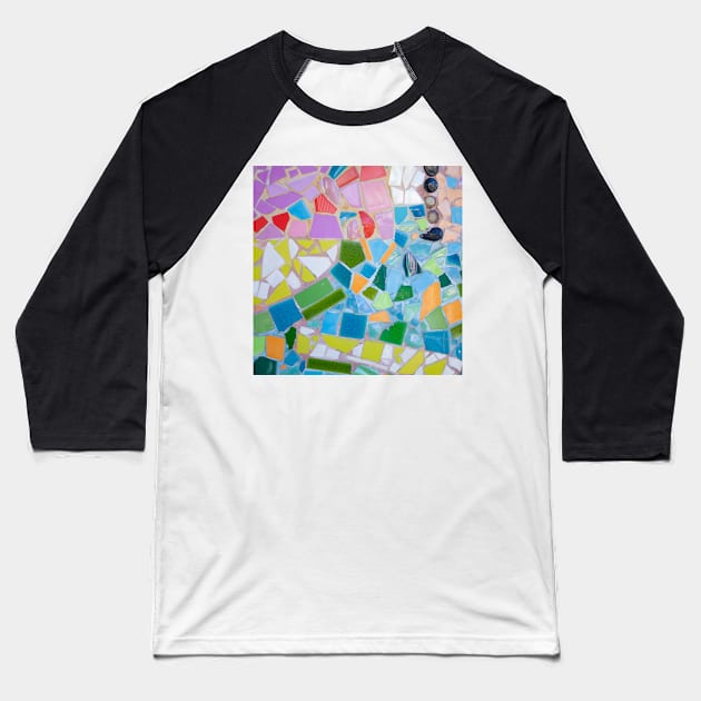 Colourful Ceramic Pattern Baseball T-Shirt by jeune98